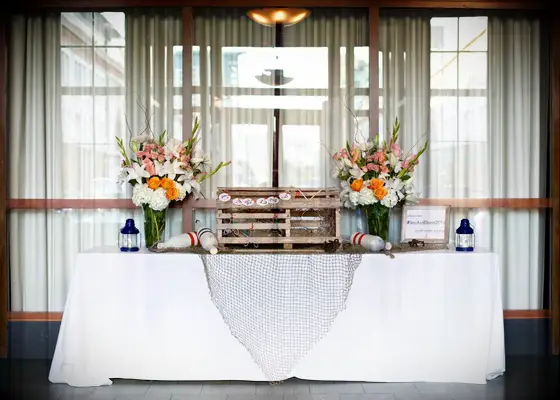 Beach-Themed Card Box Table Display
