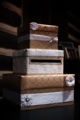 Gold Wedding Card Box