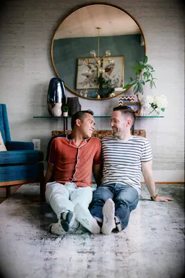 Cozy at-home engagement photoshoot ideas