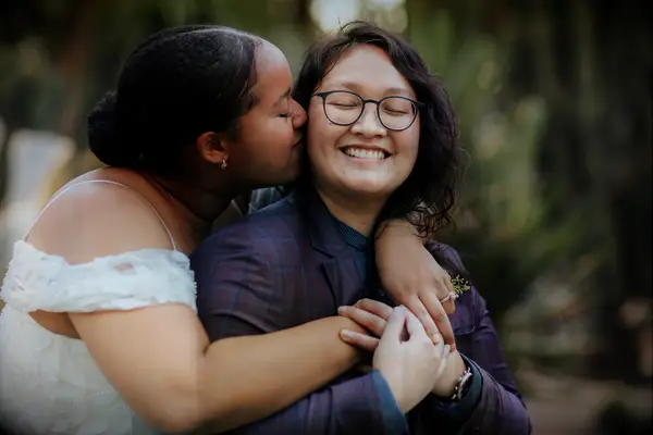 Romantic kissing engagement photoshoot ideas