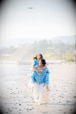 Piggyback beach engagement photo ideas