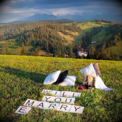 Will You Marry Me Sign Oversized Wood Tiles for Wedding Proposal Decorations