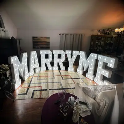 4FT Marry Me Marquee Letter Light