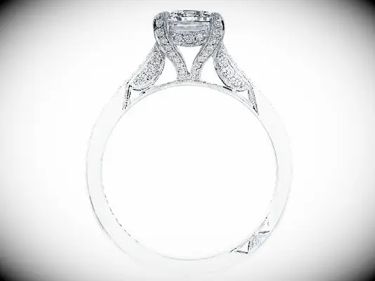 diamond engagement ring with cathedral setting