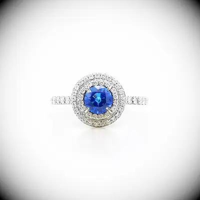 Tiffany & Co. sapphire and diamond engagement ring