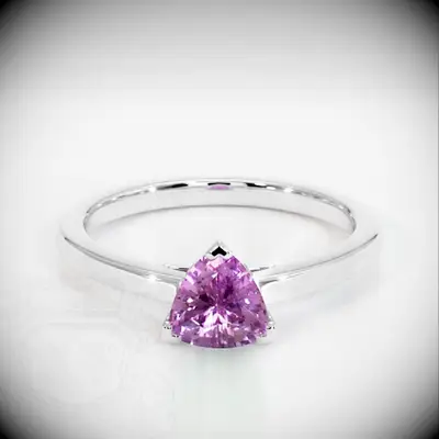 The Natural Sapphire Company pink sapphire engagement ring