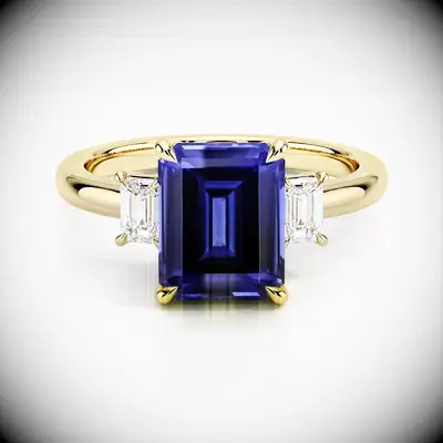 Brilliant Earth lab-created sapphire engagement ring