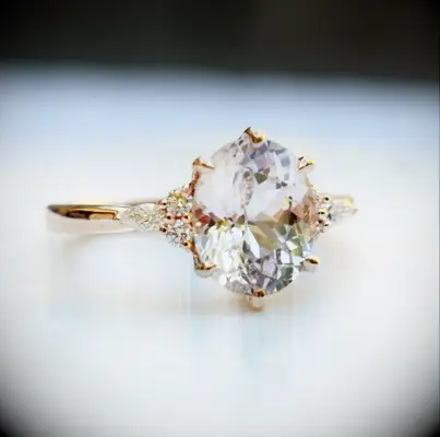 Eidel Precious champagne sapphire engagement ring