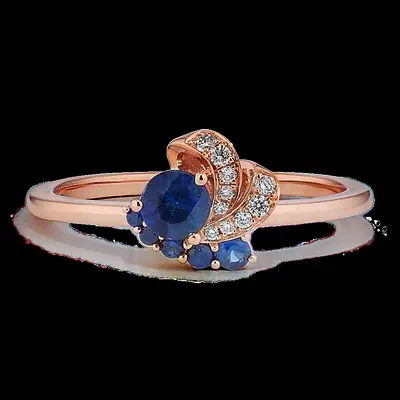 Shane Co. sapphire and diamond engagement ring