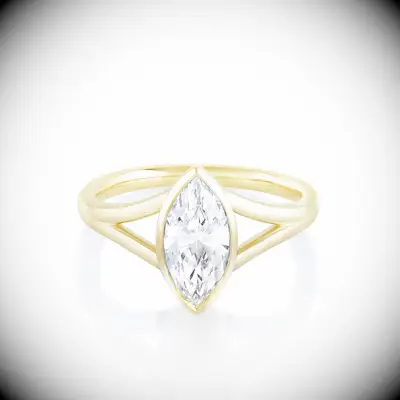 Marquis shaped diamond engagement ring, 2025 engagement ring trends
