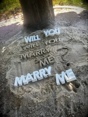 Will you marry me sand mold for proposal