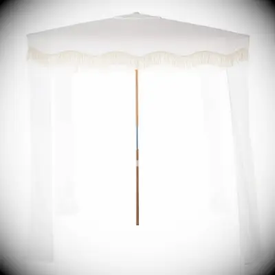 Boho white beach canopy proposal decoration