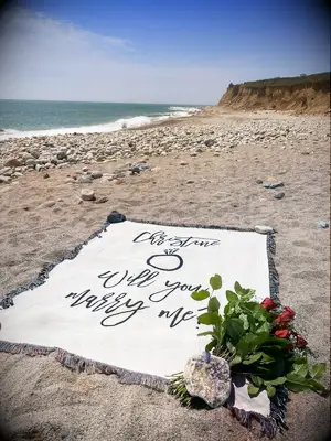 Custom Proposal Picnic Blanket