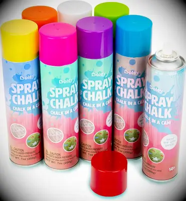 Chalk spray for outdoor proposal