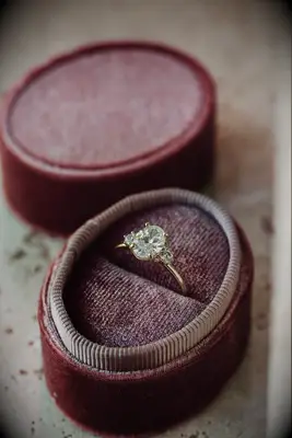 Velvet Oval Ring Box