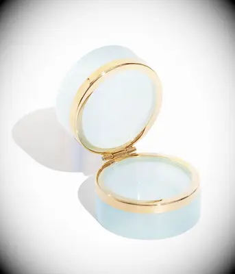 Blue Opaline Glass Ring Box