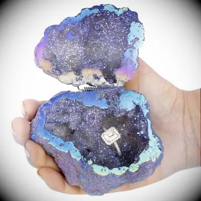 Crystal Geode Ring Box