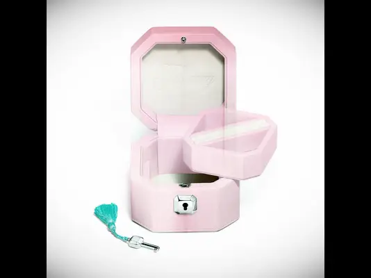 Pink Leather Engagement Ring Box