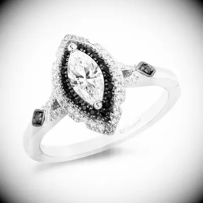 Disney black diamond maleficent engagement ring