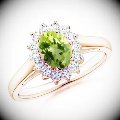 Princess Diana inspired diamond halo engagement ring