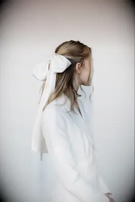 Large silk bridal bow