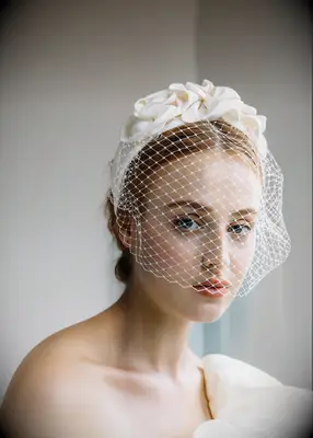 Triple rosette with veil