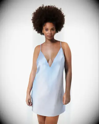 Bluebella blue chemise bridal lingerie look