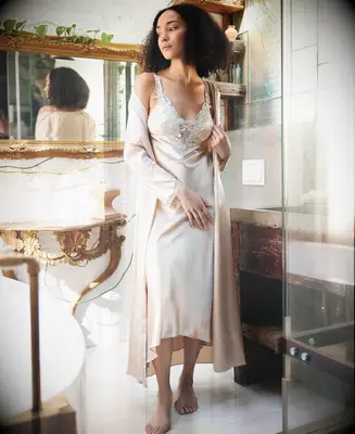 Flora by Flora Nikrooz Venise-trim bridal nightgown for the wedding night 