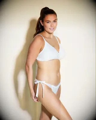 Cosabella ivory triangle bridal bralette with scalloped trim