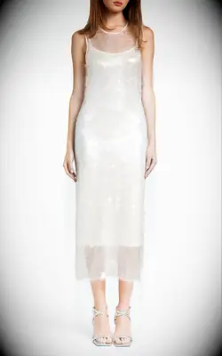 WAYF x CHÉRIE sequin sleeveless midi wedding afterparty dress