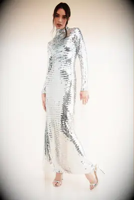 Simon Miller sequin maxi wedding afterparty dress