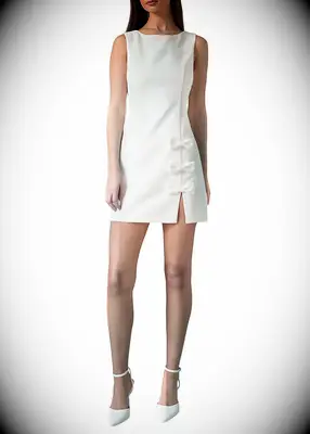 Endless Rose bow detail wedding afterparty minidress