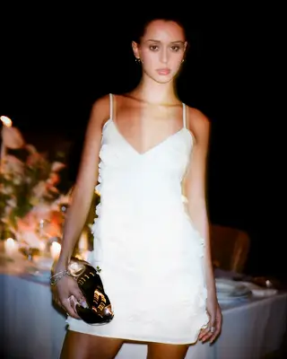 Abercrombie & Fitch applique floral wedding afterparty minidress