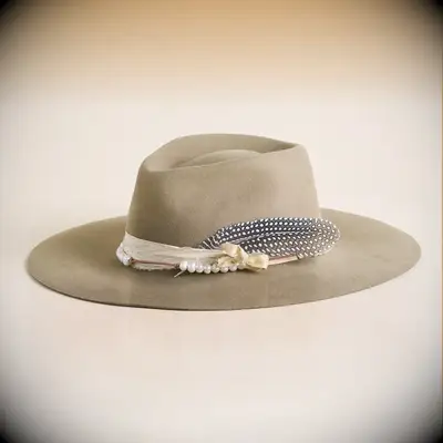 Lovely Bird pearl hat mountain wedding guest attire