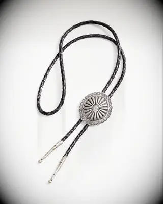 Ralph Lauren braided leather bolo tie