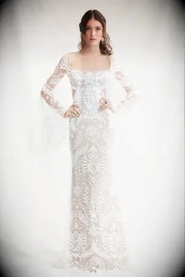 Willowby tulle beach wedding dress