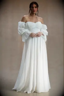 Willowby by Watters tiered-sleeve wedding gown