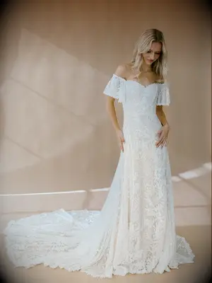 Dreamers and Lovers lace beach wedding dress