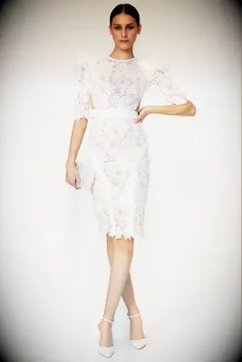 Bronx and Banco lace beach wedding dress