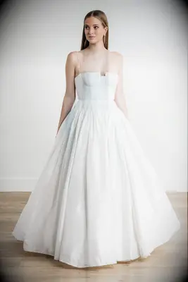 Watters Designs ball gown beach wedding dress