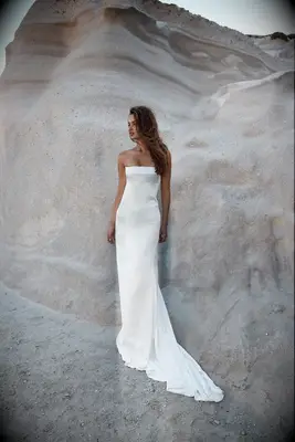 Chosen by KYHA strapless beach wedding gown