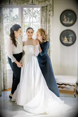 Bride with her family