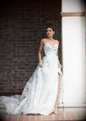 Essense of Australia silver wedding ballgown