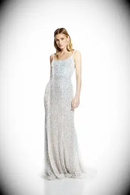 KYHA Studios silver wedding dress