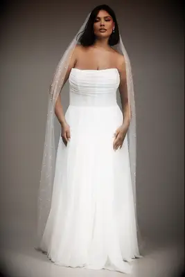 A.B. Ellie pearl cathedral veil