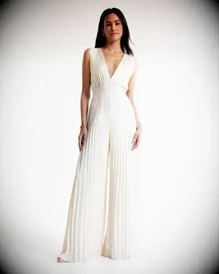 Abercrombie & Fitch pleated bridal shower jumpsuit 