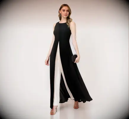 Colorblock mother-of-the-groom jumpsuit from Adrianna Papell