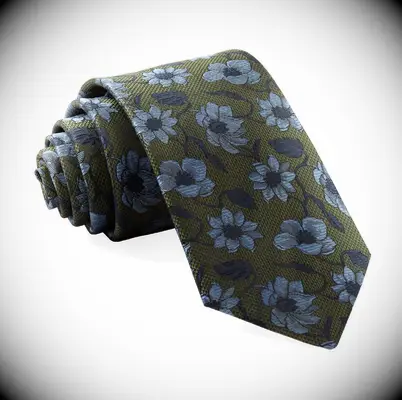 Floral tie for cocktail wedding