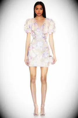 Floral mini cocktail dress