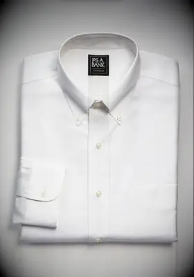 White button-down shirt from Jos. A. Bank for cocktail wedding